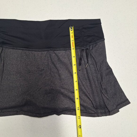 Lululemon Athletic Skort Gray Cinch Stretch Mini Sports Swim Tennis Womens 10 - Picture 7 of 9